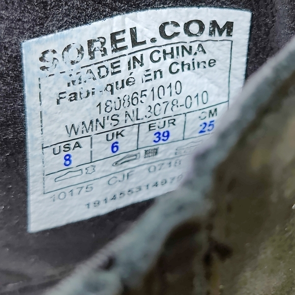 Sorel Lolla Chelsea Black Suede Leather Heeled Pull On Ankle Boots Size 8 - Picture 11 of 11